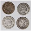 Image 2 : SEATED DIMES: 1887-S, 1888, 1888, 1888-S AND 1889
