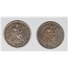 Image 1 : SEATED DIMES: 1890 XF AND 1890-S VF/XF