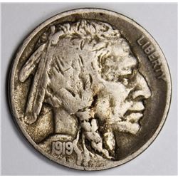 1919-D BUFFALO NICKEL FINE +