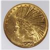 Image 2 : 1909 $10 GOLD INDIAN NGC AU 55 NICE!