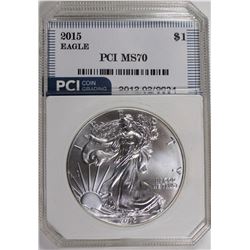 2015 AMERICAN SILVER EAGLE PCI PERFECT GEM