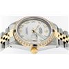 Image 6 : Rolex Mens 2 Tone 14K Mother Of Pearl Diamond & Sapphire 36MM Datejust Wristwatc