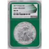 Image 1 : 2017 $1 American Silver Eagle Coin NGC MS70 Early Releases Green Core