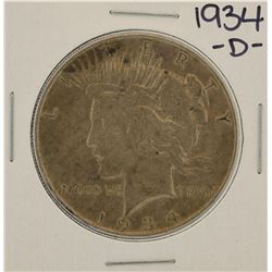 1934-D $1 Peace Silver Dollar Coin
