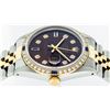 Image 4 : Rolex Mens 2 Tone 14K Brown Diamond & Sapphire 36MM Datejust Wristwatch
