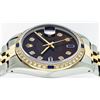 Image 5 : Rolex Mens 2 Tone 14K Brown Diamond & Sapphire 36MM Datejust Wristwatch