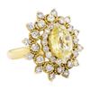 Image 1 : 6.09 ctw Yellow Sapphire And Diamond Ring - 14KT Yellow Gold