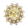 Image 2 : 6.09 ctw Yellow Sapphire And Diamond Ring - 14KT Yellow Gold