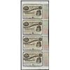 Image 1 : Uncut Sheet of (4) State of Louisiana Baby Bond Obsolete Notes