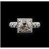 Image 2 : 18KT White Gold 3.57 ctw Diamond Ring