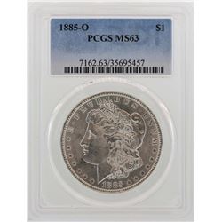 1885-O $1 Morgan Silver Dollar Coin PCGS MS63