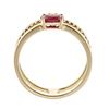 Image 3 : 0.62 ctw Ruby and Diamond Ring - 18KT Yellow Gold