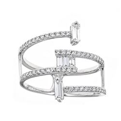 0.58 ctw Diamond Ring - 18KT White Gold