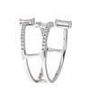 Image 2 : 0.58 ctw Diamond Ring - 18KT White Gold