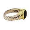 Image 1 : David Yurman Black Onyx Ring - Sterling Silver and 14KT Yellow Gold