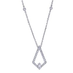 0.07 ctw Diamond Necklace - 18KT White Gold