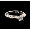 Image 2 : 14KT White Gold 0.91 ctw Diamond Ring
