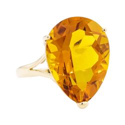 17.20 ctw Citrine Ring - 14KT Yellow Gold