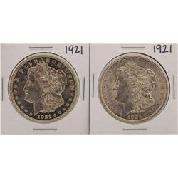 Lot of (2) 1921 $1 Morgan Silver Dollar Coins