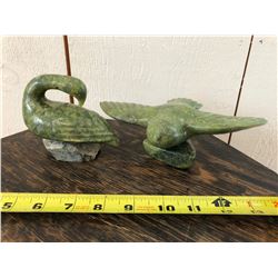 GR OF 2, SOAPSTONE BIRD CARVINGS
