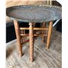 Image 1 : BRASS TRAY TOP FOLDING SIDE TABLE