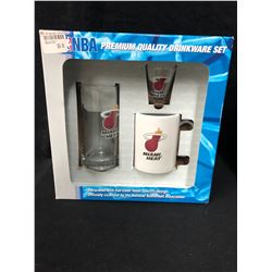 NBA PREMIUM QUALITY DRINKWARE SET (MIAMI HEAT)