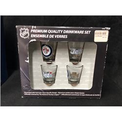 NHL PREMIUM QUALITY DRINKWARE SET (WINNIPEG JETS)
