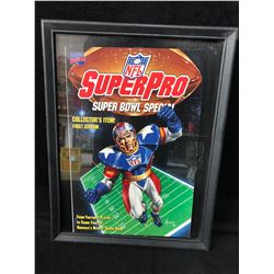 NFL SUPER PRO SUPER BOWL SPECIAL COLLECTOR'S ITEM! FIRST EDITION (MARVEL COMICS) *FRAMED*