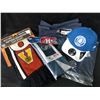 Image 1 : SPORTS FAN SOUVENIR LOT (BALL CAP/ T-SHIRT/ FLAG...)