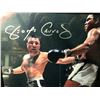 Image 2 : GEORGE CHUVALO SIGNED 8" X 10" COLOR BOXING PHOTO (FRAMED)