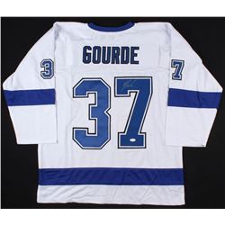 Yanni Gourde Signed Lightning Jersey (JSA COA)