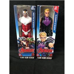 MARVEL AVENGERS TITAN HERO SERIES ACTION FIGURES LOT (FALCON/ HAWKEYE)