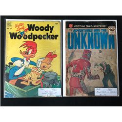 1950'S COMIC BOOK LOT (WOODY WOODPECKER/ ADVENTURES INTO THE UNKNOWN)