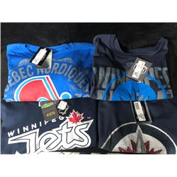 WINNIPEG JETS/ QUEBEC NORDIQUES T-SHIRT LOT (VARIOUS SIZES) *BRAND NEW W/ TAGS*