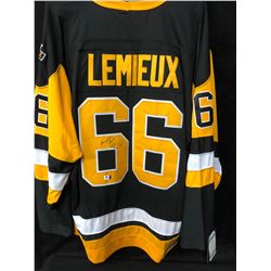 MARIO LEMIEUX SIGNED PENGUINS HOCKEY JERSEY W/ COA