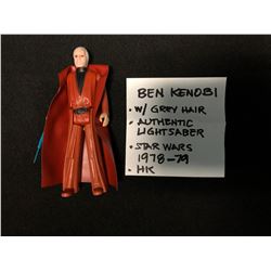 1978-79 BEN KENOBI W/ GREY HAIR & AUTHENTIC LIGHTSABER "STAR WARS" HK