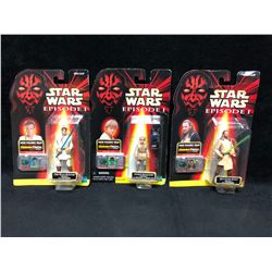 STAR WARS EPISODE 1 ACTION FIGURES LOT (OBI-WAN KENOBI/ ANAKIN SKYWALKER/ QUI-GON-JINN)