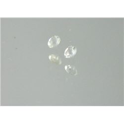 GEMSTONE - WHITE TOPAZ - ROUND FACETED - 2 TTL - AVERAGE 2.5mm DIAM