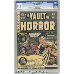 Vault of Horror #24 Gaines File pedigree 10/11 (EC, 1952) CGC NM 9.4 Off-white to white pages.