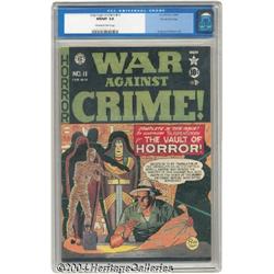 War Against Crime #11 Gaines File pedigree 1/11 (EC, 1950) CGC NM/MT 9.8 Off-white to white pages.
