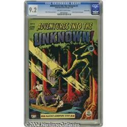 Adventures Into the Unknown #5 Diamond Run pedigree (ACG, 1949) CGC NM- 9.2 Off-white to white pages