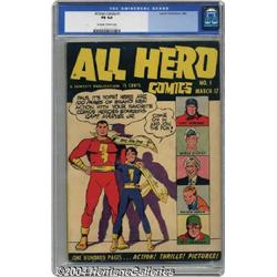 All Hero Comics #1 (Fawcett, 1943) CGC FN 6.0 Off-white to white pages.
