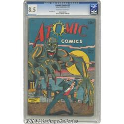 Atomic Comics #2 (Green Publishing Co., 1946) CGC VF+ 8.5 Cream to off-white pages.