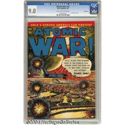 Atomic War! #3 Bethlehem pedigree (Ace, 1953) CGC VF/NM 9.0 Cream to off-white pages.