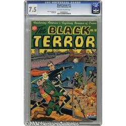 The Black Terror #10 (Nedor Publications, 1945) CGC VF- 7.5 Off-white to white pages.