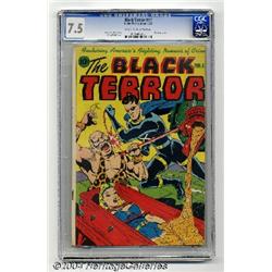 The Black Terror #17 (Nedor Publications, 1947) CGC VF- 7.5 Off-white to white pages.