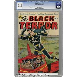 The Black Terror #18 (Nedor Publications, 1947) CGC NM 9.4 Off-white to white pages.