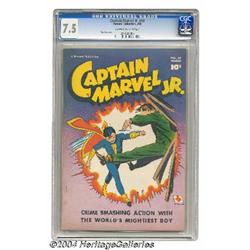 Captain Marvel Jr. #59 (Fawcett, 1948) CGC VF- 7.5 Off-white to white pages.