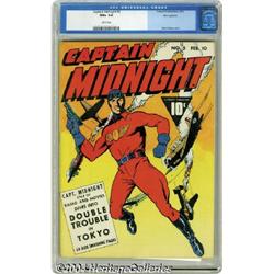 Captain Midnight #5 Pennsylvania pedigree (Fawcett, 1943) CGC NM+ 9.6 White pages.