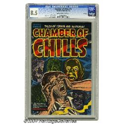 Chamber of Chills #15 File Copy (Harvey, 1953) CGC VF+ 8.5 Cream to off-white pages.